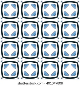 Seamless pattern illustration in traditional style - like Portuguese tiles
