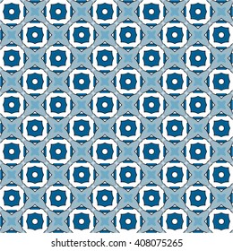 Seamless pattern illustration in traditional style - like Portuguese tiles
