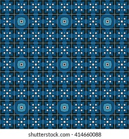 Seamless pattern illustration in traditional style - like Portuguese tiles