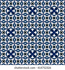 Seamless pattern illustration in traditional style - like Portuguese tiles