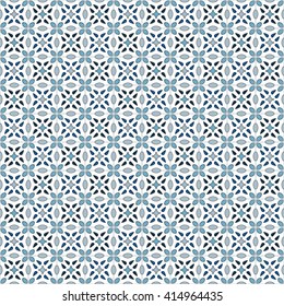 Seamless pattern illustration in traditional style - like Portuguese tiles