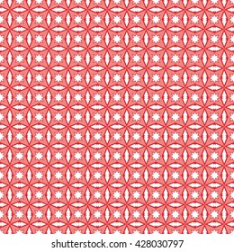 Seamless pattern illustration in traditional style tile