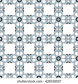 Seamless pattern illustration in traditional style - like Portuguese tiles