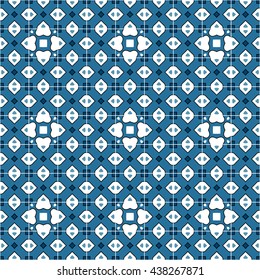 Seamless pattern illustration in traditional style - like Portuguese tiles