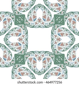 Seamless pattern illustration in traditional style - like Portuguese tiles