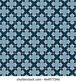 Seamless pattern illustration in traditional style - like Portuguese tiles