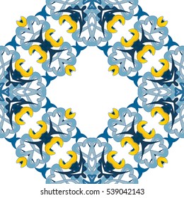 Seamless pattern illustration in traditional style - like Portuguese tiles