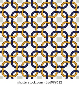 Seamless pattern illustration in traditional style - like Portuguese tiles