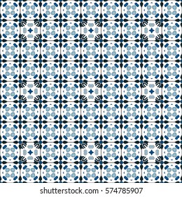 Seamless pattern illustration in traditional style - like Portuguese tiles