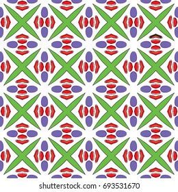 Seamless pattern illustration in traditional style - like Portuguese tiles