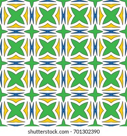 Seamless pattern illustration in traditional style - like Portuguese tiles