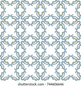 Seamless pattern illustration in traditional style - like Portuguese tiles