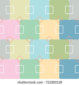 Seamless pattern. Image color beautiful square shape. Use for background, vector, illustration. 