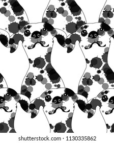 seamless pattern with the image of a cute puppy. additional material in the same style can be found in the set