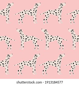 seamless pattern image of dalmatian dogs