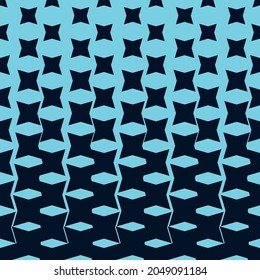 seamless pattern with the image of dark abstract shapes on a blue background in the form of a geometric ornament for prints on fabrics, clothing ,packaging and for room decoration