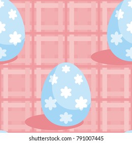 Seamless pattern with the image of Easter eggs. Vector background.