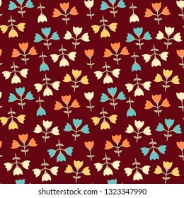 Seamless pattern with the image of flowers.
