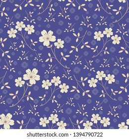 Seamless pattern with the image of flowers.
