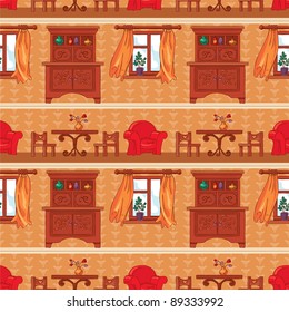 seamless pattern with the image of  furniture