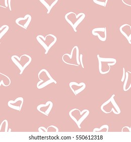 Seamless pattern with the image of hearts. Valentine's Day. Pattern for textile, fabric, wrapping paper.