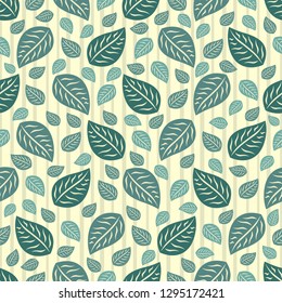 Seamless pattern with the image of leaves.

