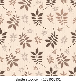 Seamless pattern with the image of leaves.
