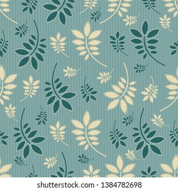Seamless pattern with the image of leaves.
