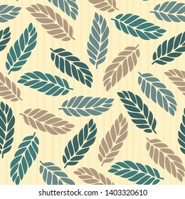 Seamless pattern with the image of leaves.
