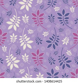Seamless pattern with the image of leaves.

