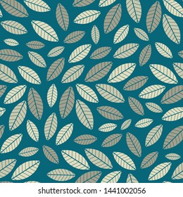 Seamless pattern with the image of leaves.
