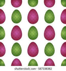 Seamless pattern with the image of multi-colored Easter eggs for decoration festive packaging and textiles.