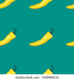 Patrón sin foco con la imagen de pimientos. Brillante ilustración divertida. Diseño de papel, textiles y decoración.