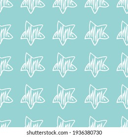 Seamless pattern with the image of a star in sketch style. Cute color print. Fun design for textiles, paper and decor.