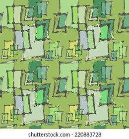 seamless pattern with the image of stylized picture windows under the paint