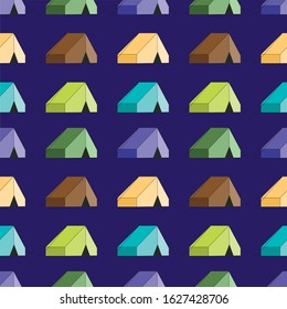 seamless pattern with the image of the tent