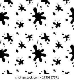 Seamless pattern with the image of various blots and spots. Design for decor, paper and textiles.