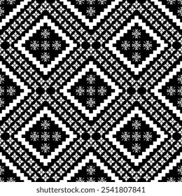 seamless pattern with the image of a white geometrical ornament