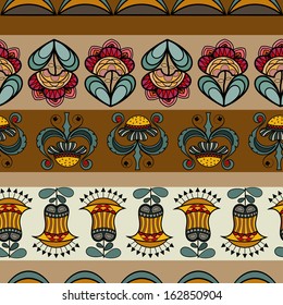 Seamless pattern with images of flowers