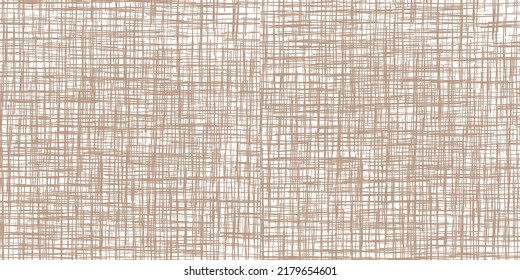 Seamless pattern imitating linen or gauze. Hessian sackcloth woven background. Homespun rough jute burlap fabric. Cotton tablecloth. Worn canvas texture.