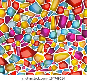 seamless pattern imitating precious stones inlay. Vector
