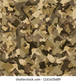 Seamless pattern imitating a stone slice. Marble or granite texture. The picture is 

divided into rhombuses of different shades.