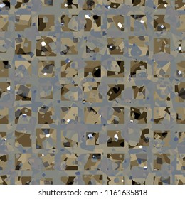 Seamless pattern imitating a stone slice. A very variegated version of the texture 

covered with a plaid net.