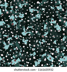 Seamless pattern imitating a stone slice. Marble or granite texture. There are granular 

inclusions.