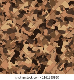Seamless pattern imitating a stone slice. Marble or granite texture. The picture is 

divided into rhombuses of different shades.