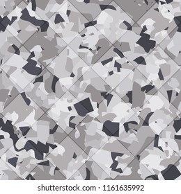 Seamless pattern imitating a stone slice. Marble or granite texture. The picture is 

divided into rhombuses of different shades.