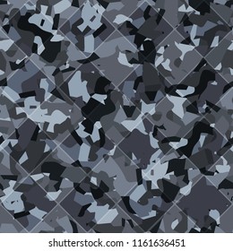 Seamless pattern imitating a stone slice. Marble or granite texture. The picture is 

divided into rhombuses of different shades.