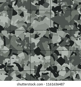  Seamless pattern imitating a stone slice. Marble or granite texture. The picture is divided into squares.