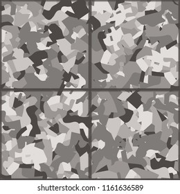Seamless pattern imitating a stone slice. Marble or granite texture. There is a pseudo-relief in the form of large tiles.