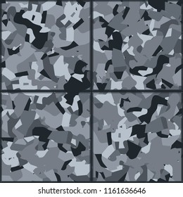 Seamless pattern imitating a stone slice. Marble or granite texture. There is a pseudo-relief in the form of large tiles.